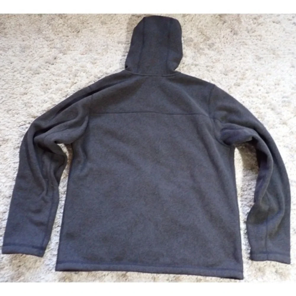 The North Face Fleece Hoodie Mens Large Gray Excellent Full Zip Sherpa Lined